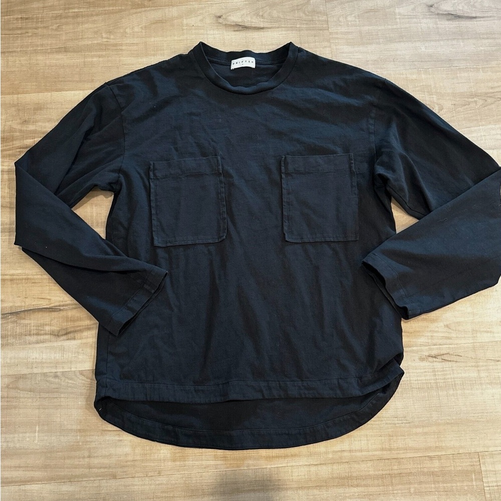 Drifter Rukuo long sleeve shirt, two chest pockets Small black